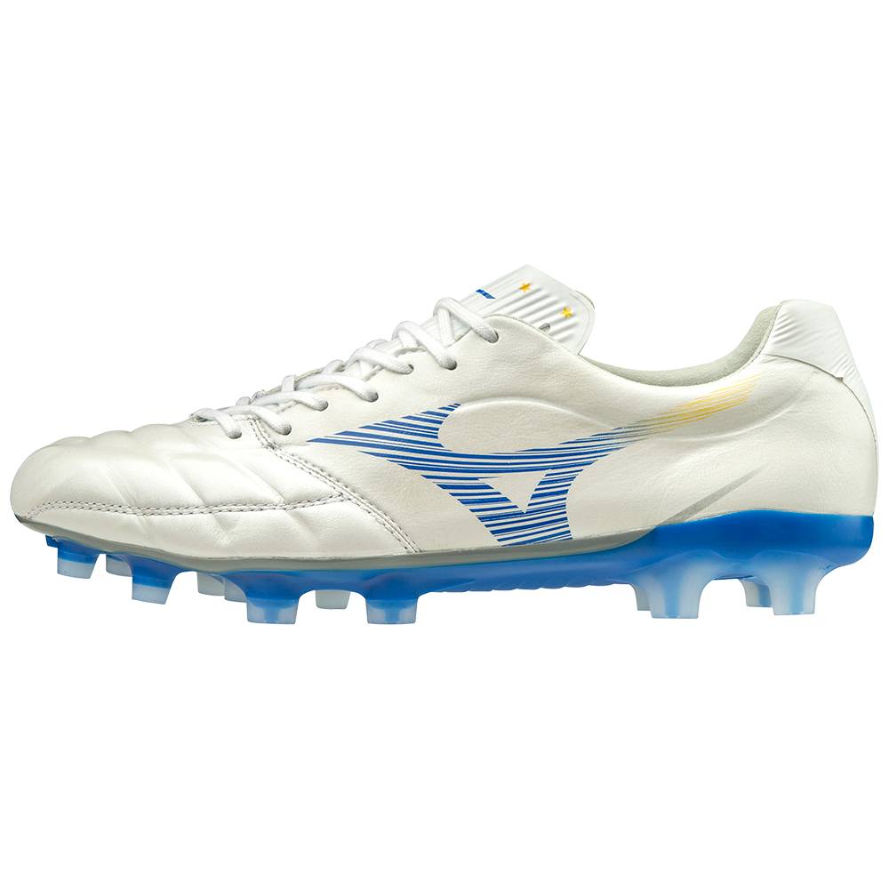 Mens Mizuno Rebula Cup Made in Japan Soccer Cleats White/Blue Philippines (AFVDWR076)